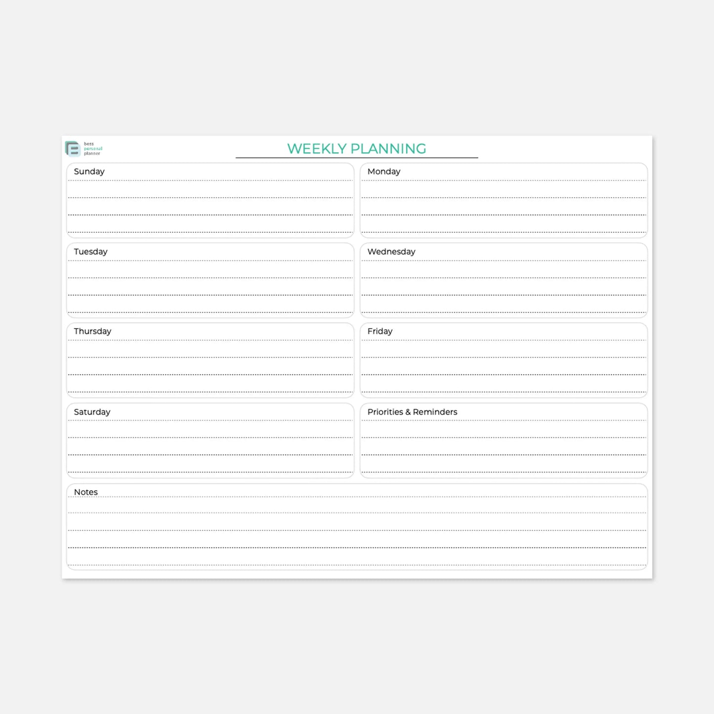 printable weekly planner