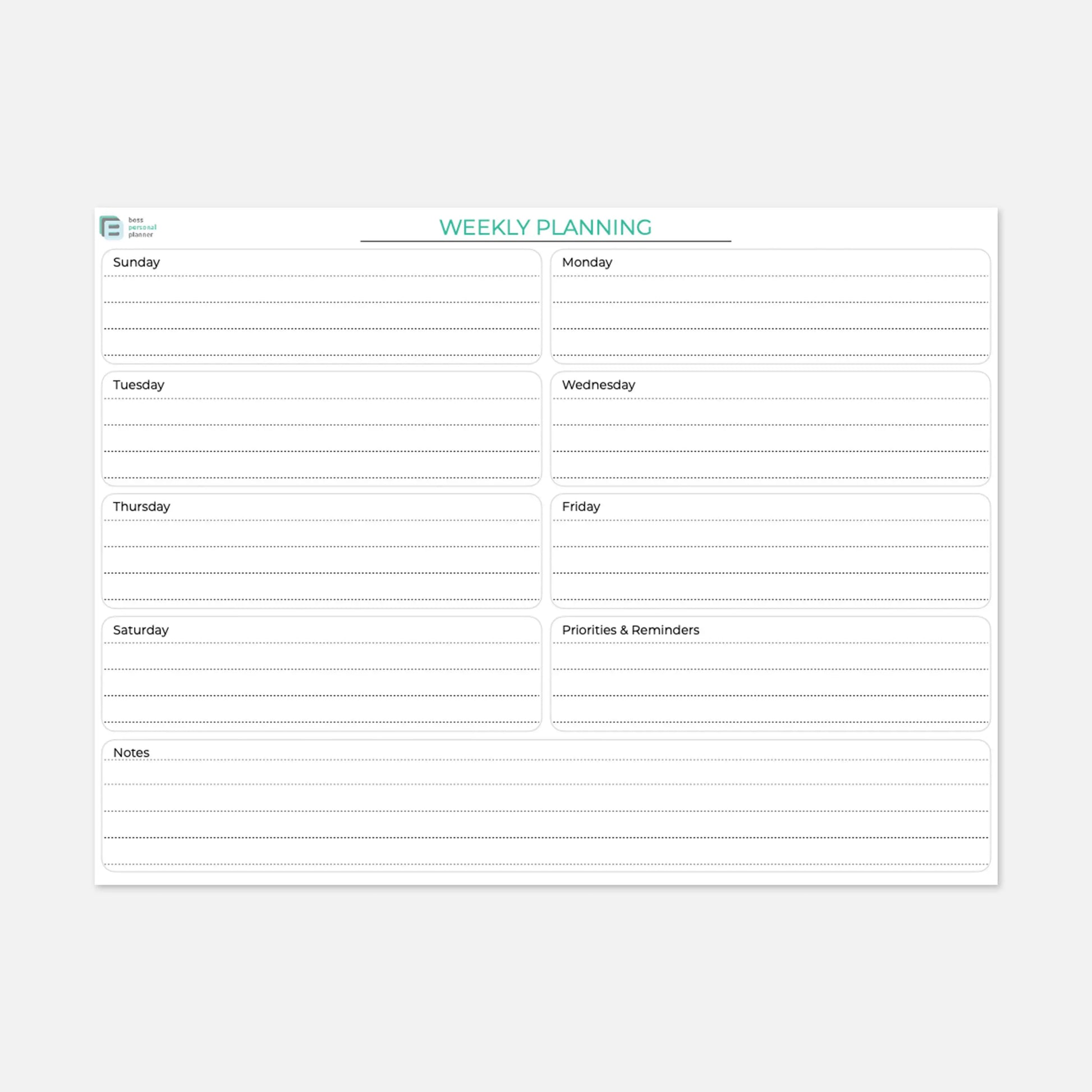 printable weekly planner