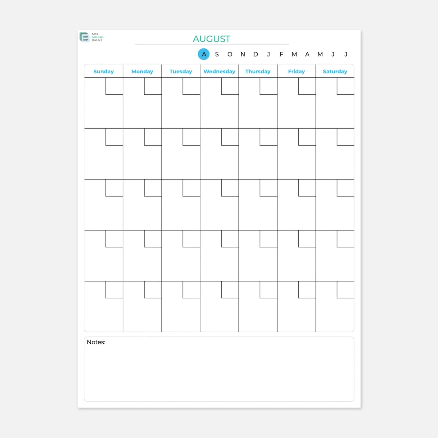 printable student planner monthly calendar
