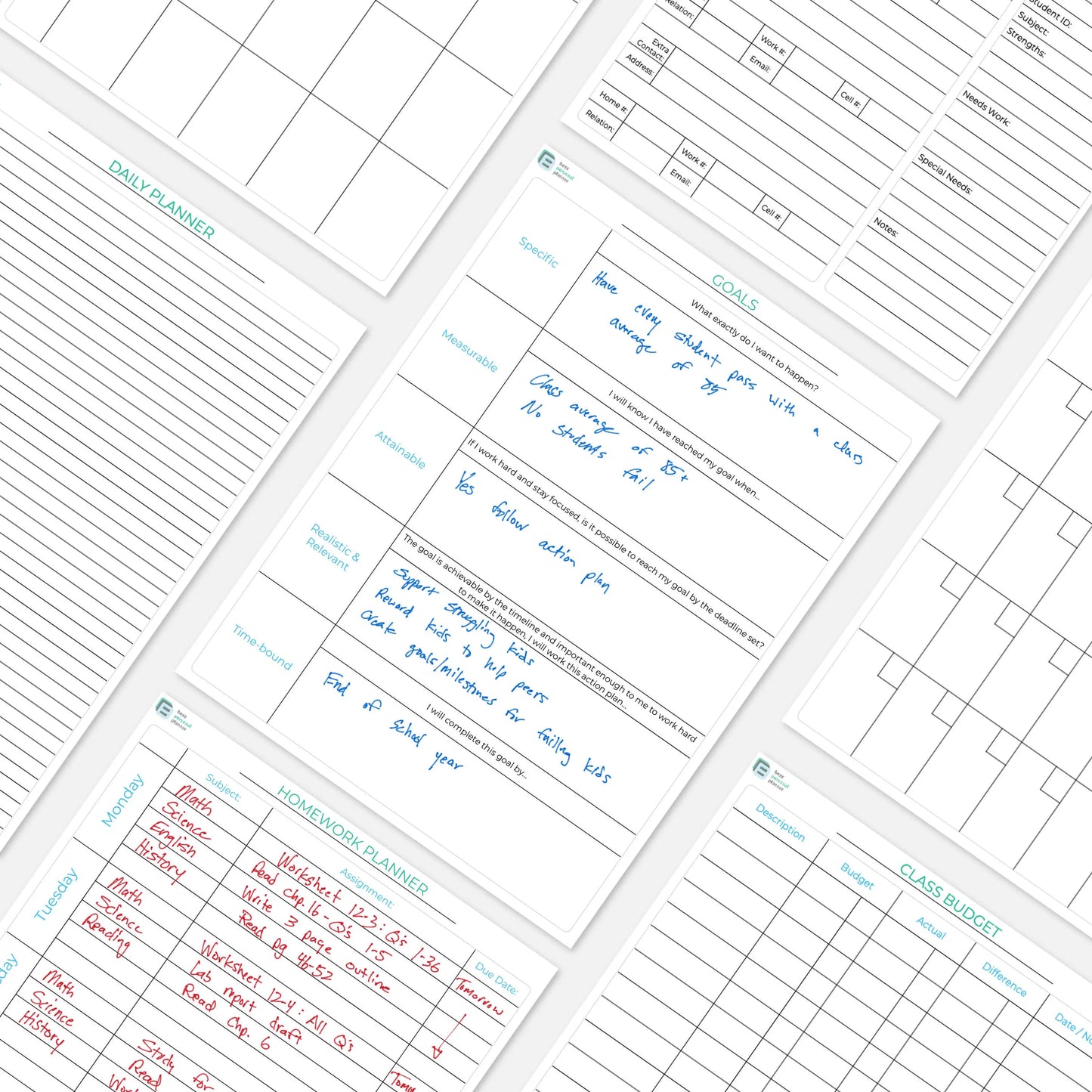 printable teacher planner