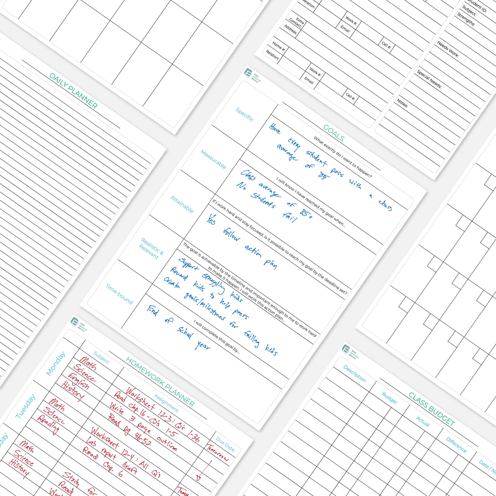 printable planner goal setting