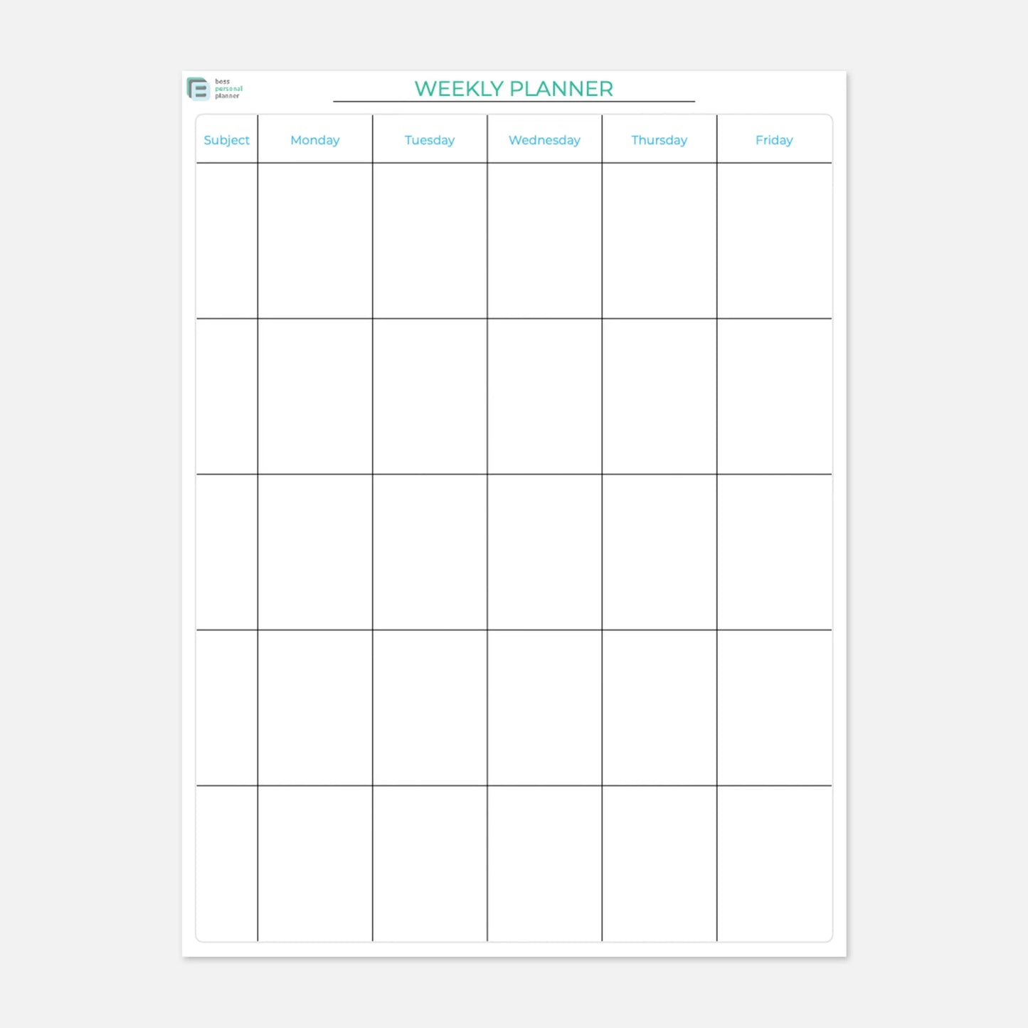 printable teacher planner weekly schedule