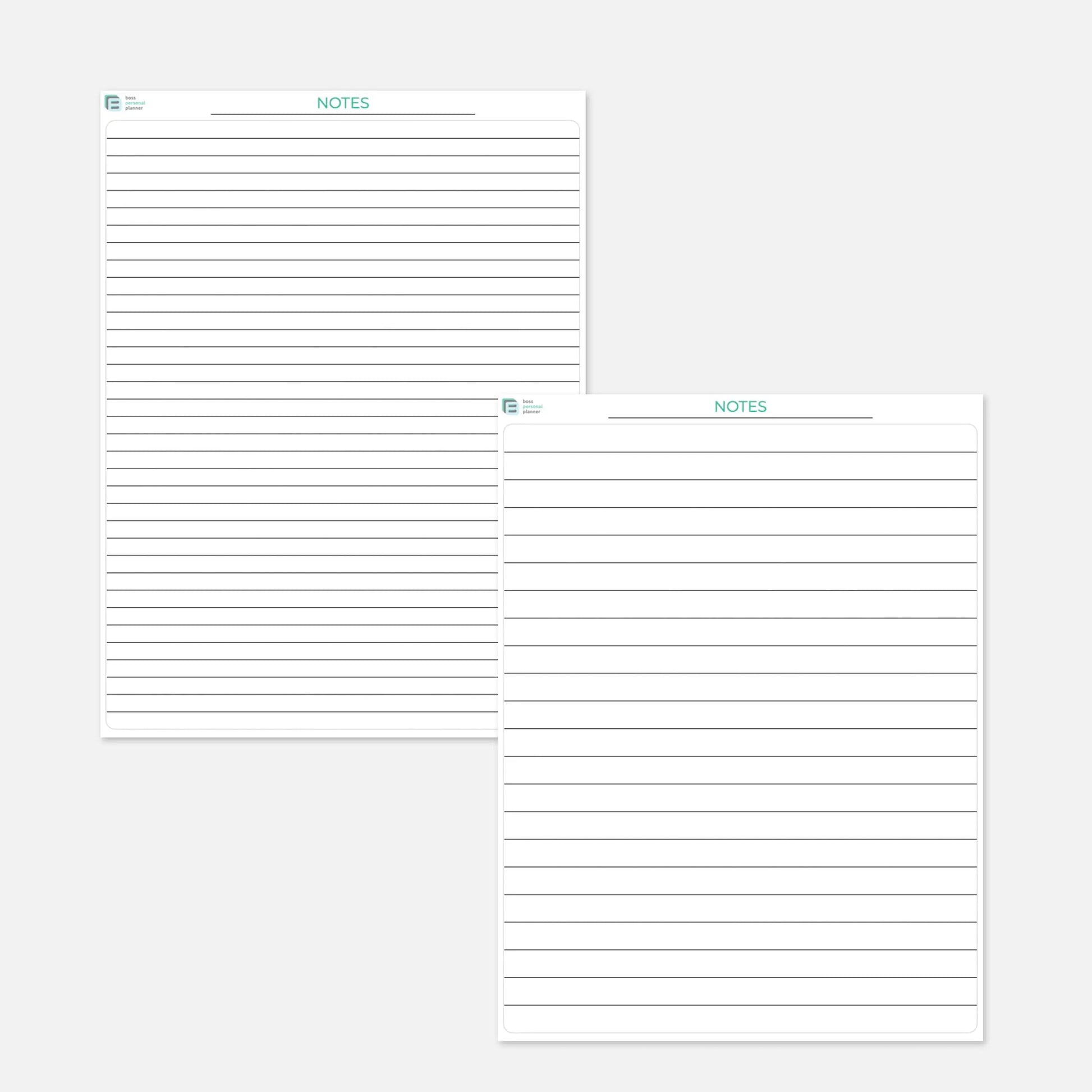 printable notes template