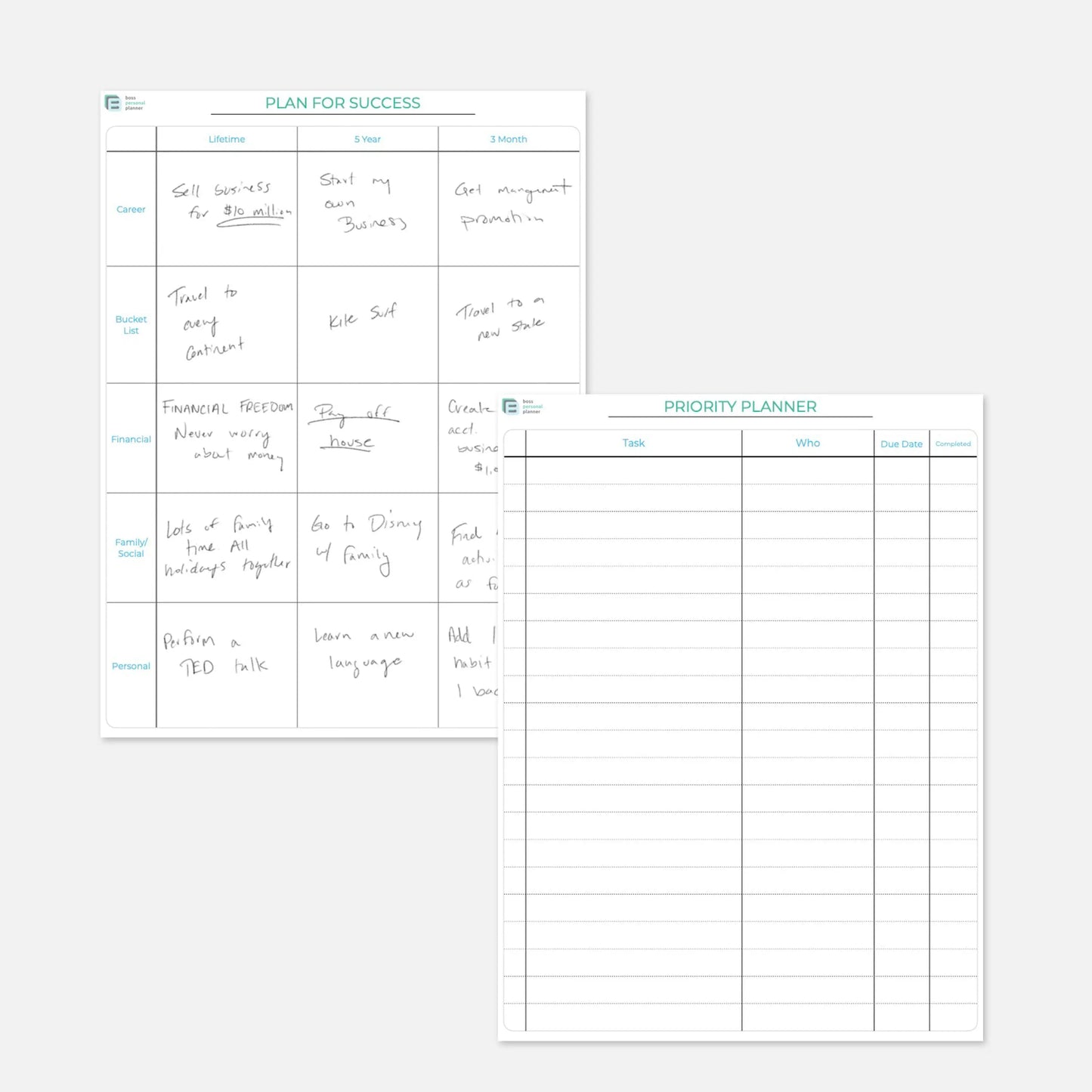 printable priority planner