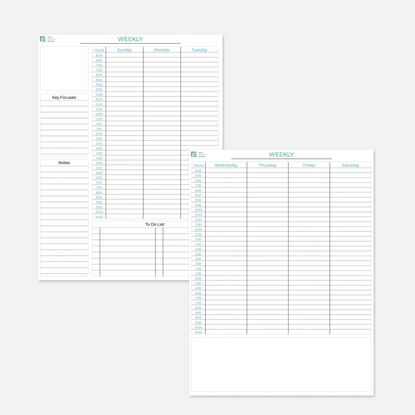 printable weekly planner and to do lists