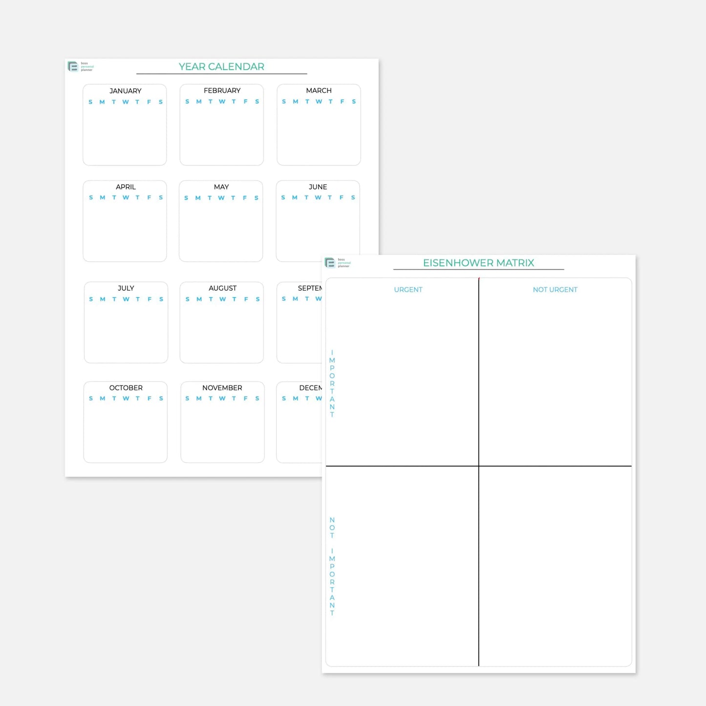 printable life planner eisenhower matrix