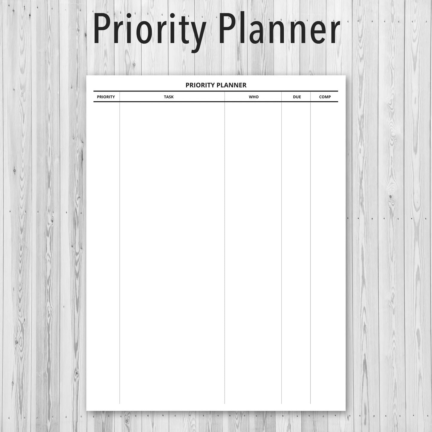 printable pdf personal planner priority planner