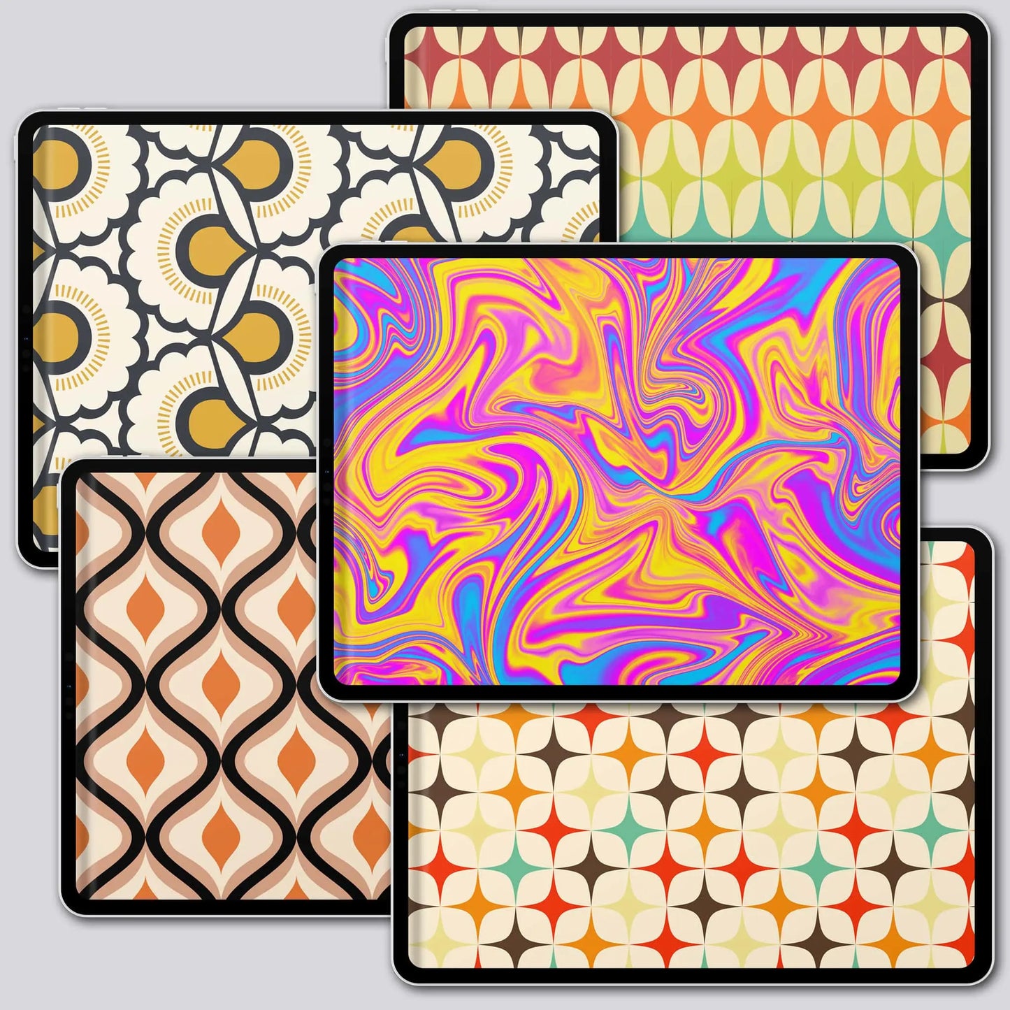 digital planner cover pack retro style