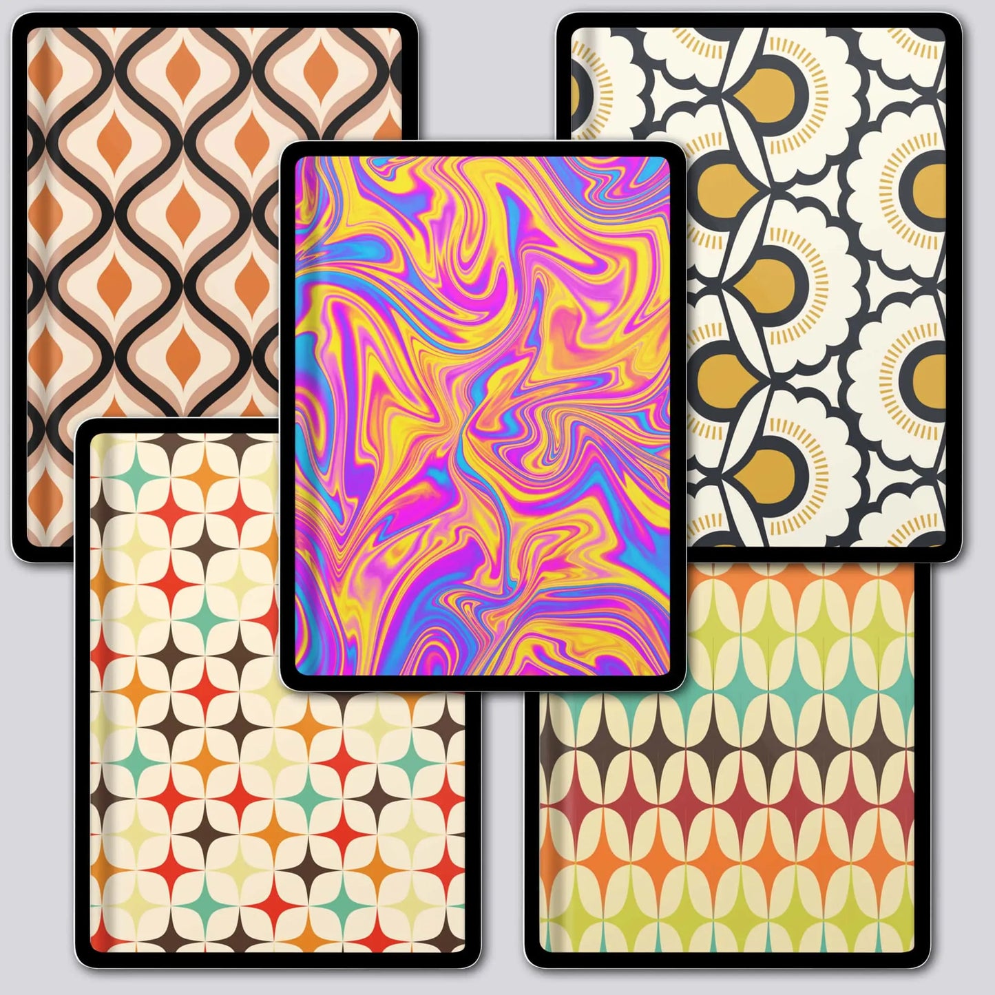 digital planner cover pack retro style