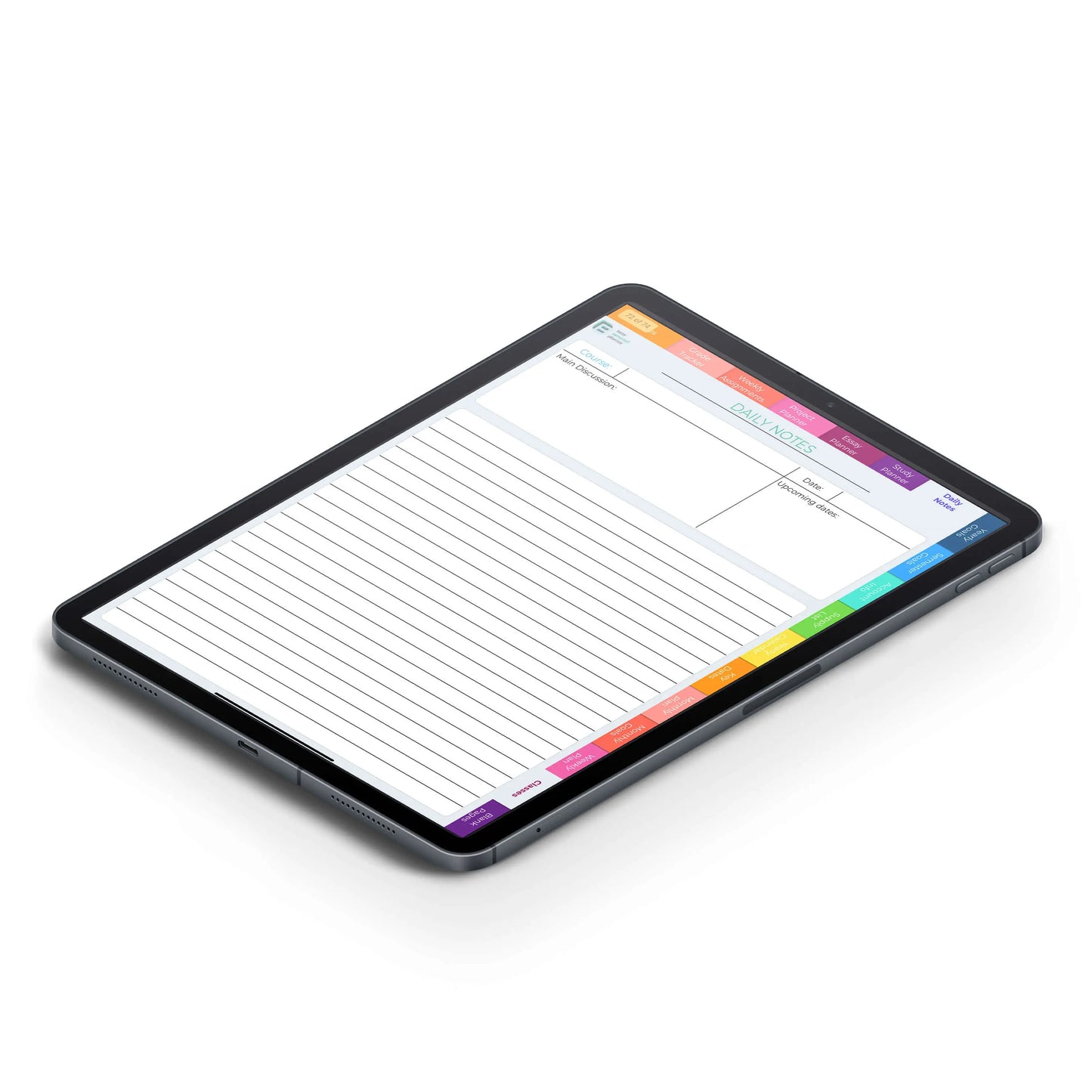 digital student planner daily notes