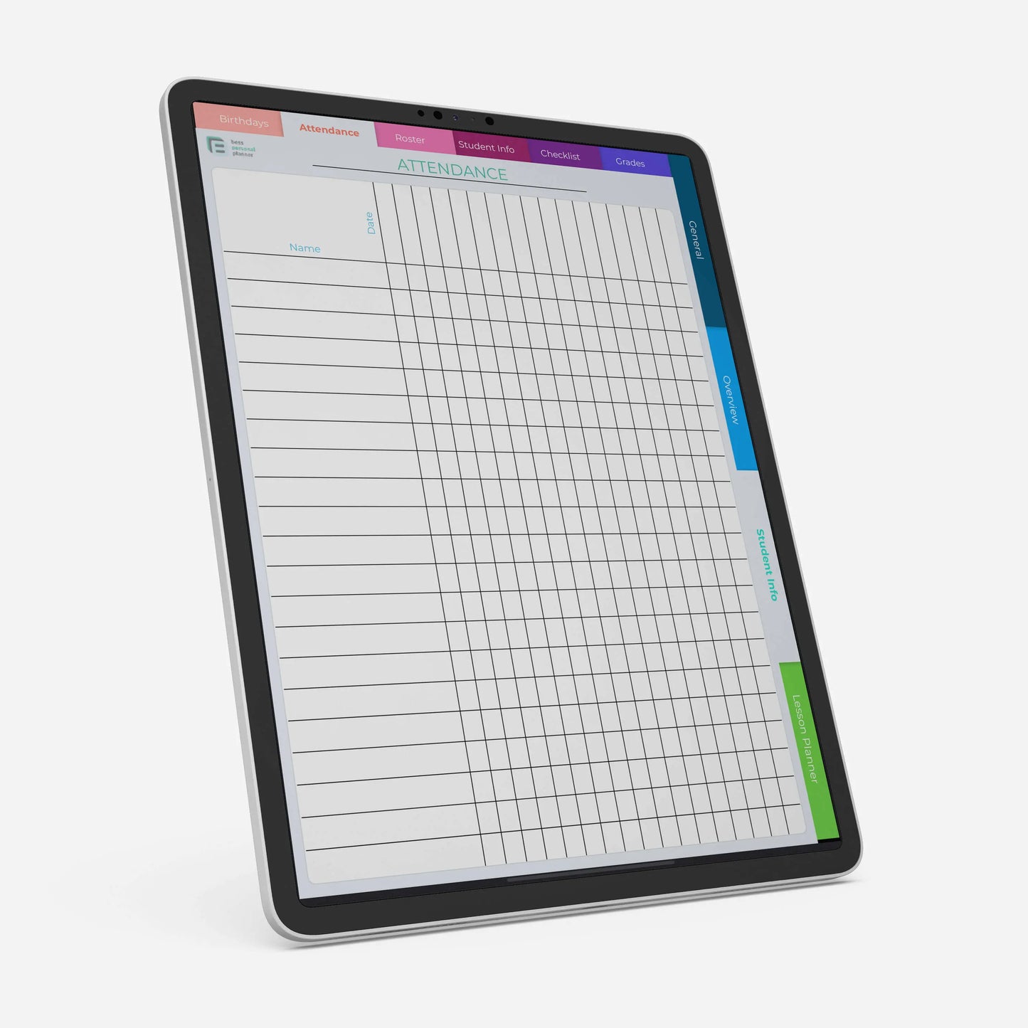 digital teacher planner attendance tracker