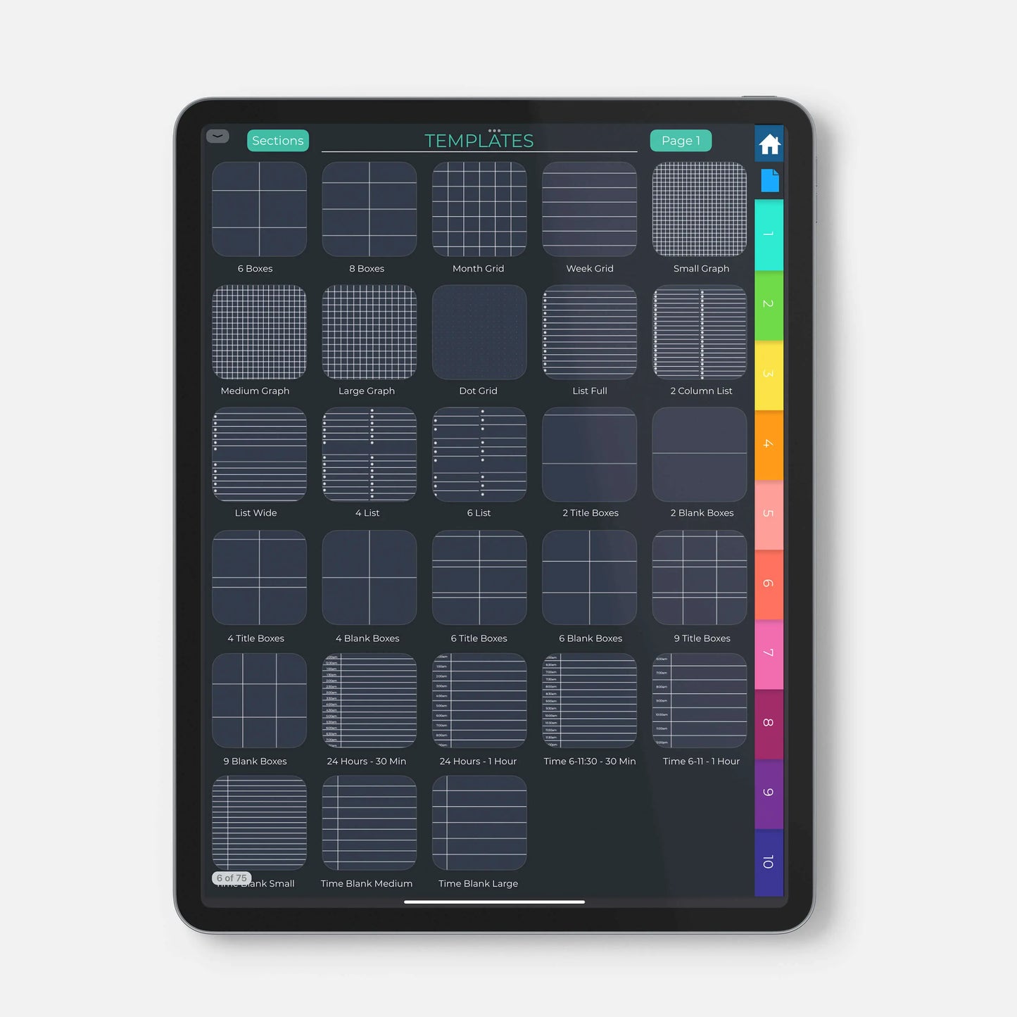 dark page templates