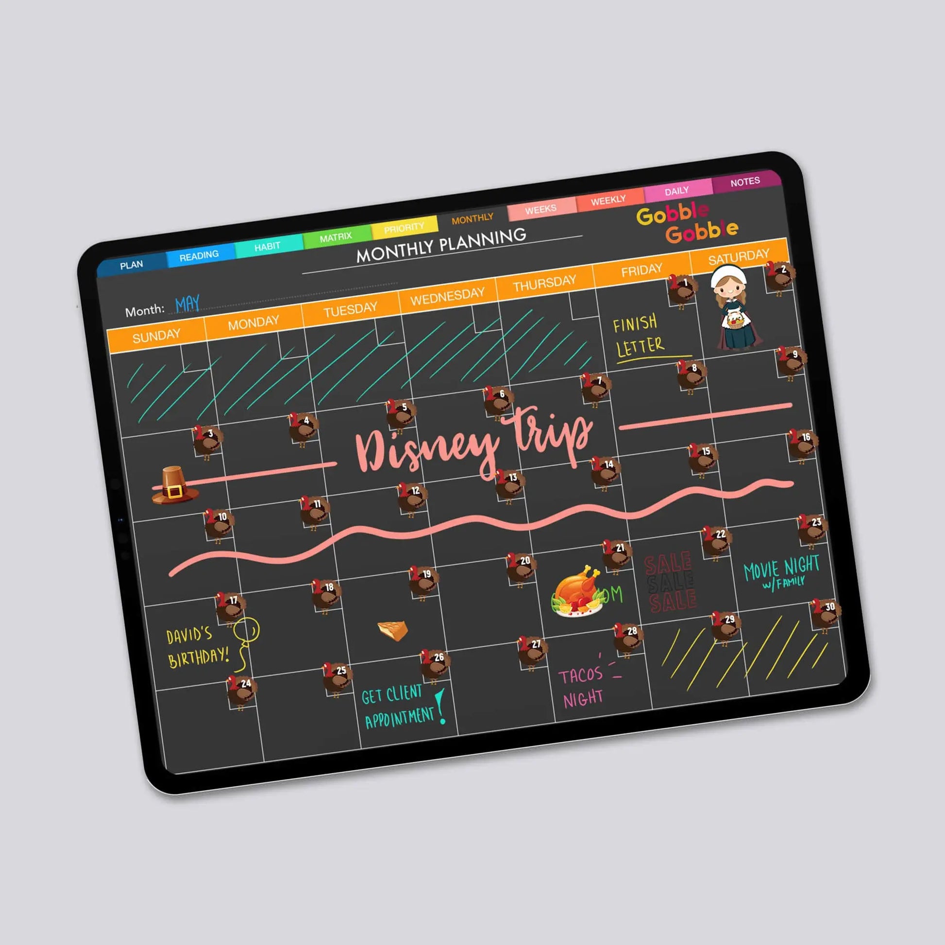 thanksgiving digital stickers