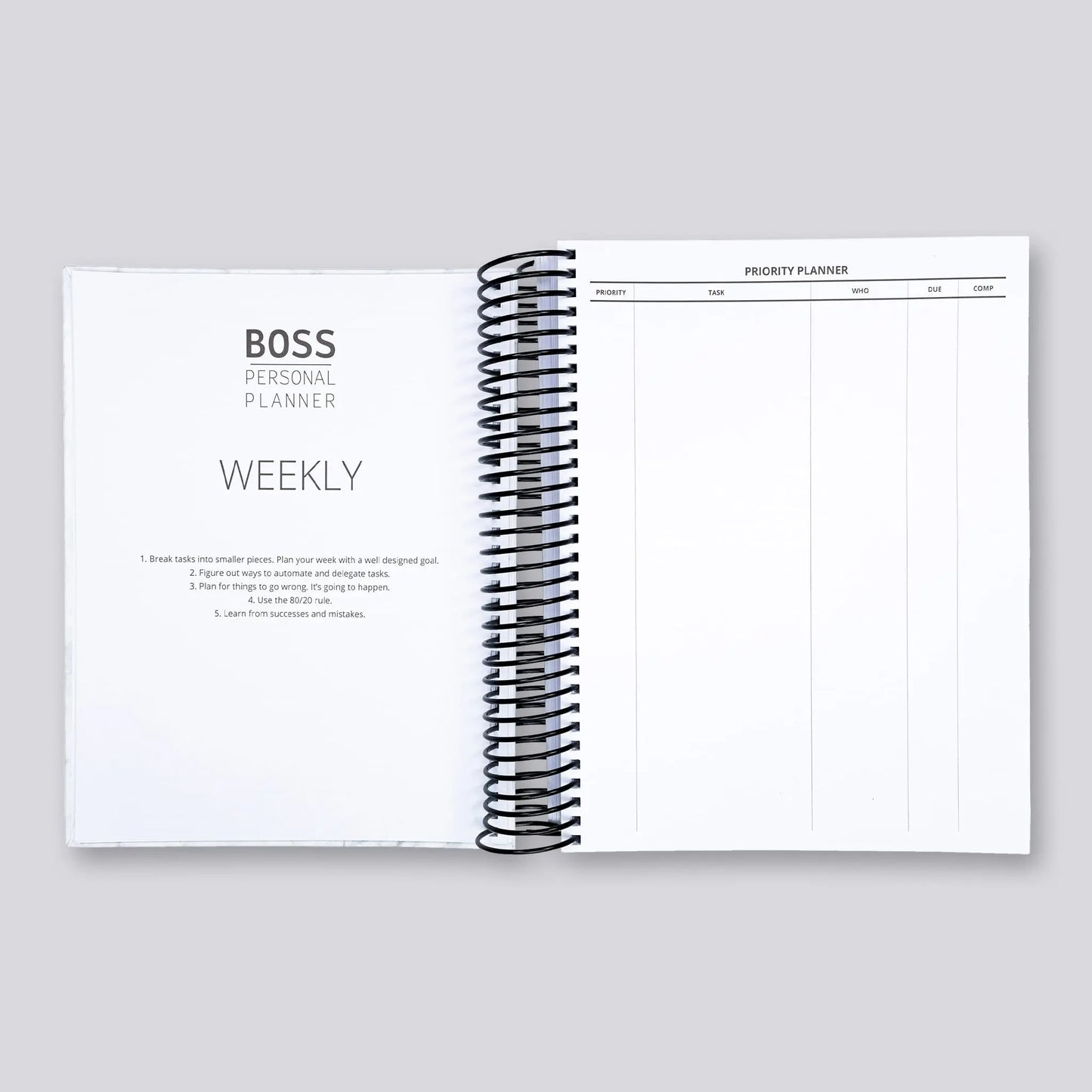 personal planner Weekly section priority planner