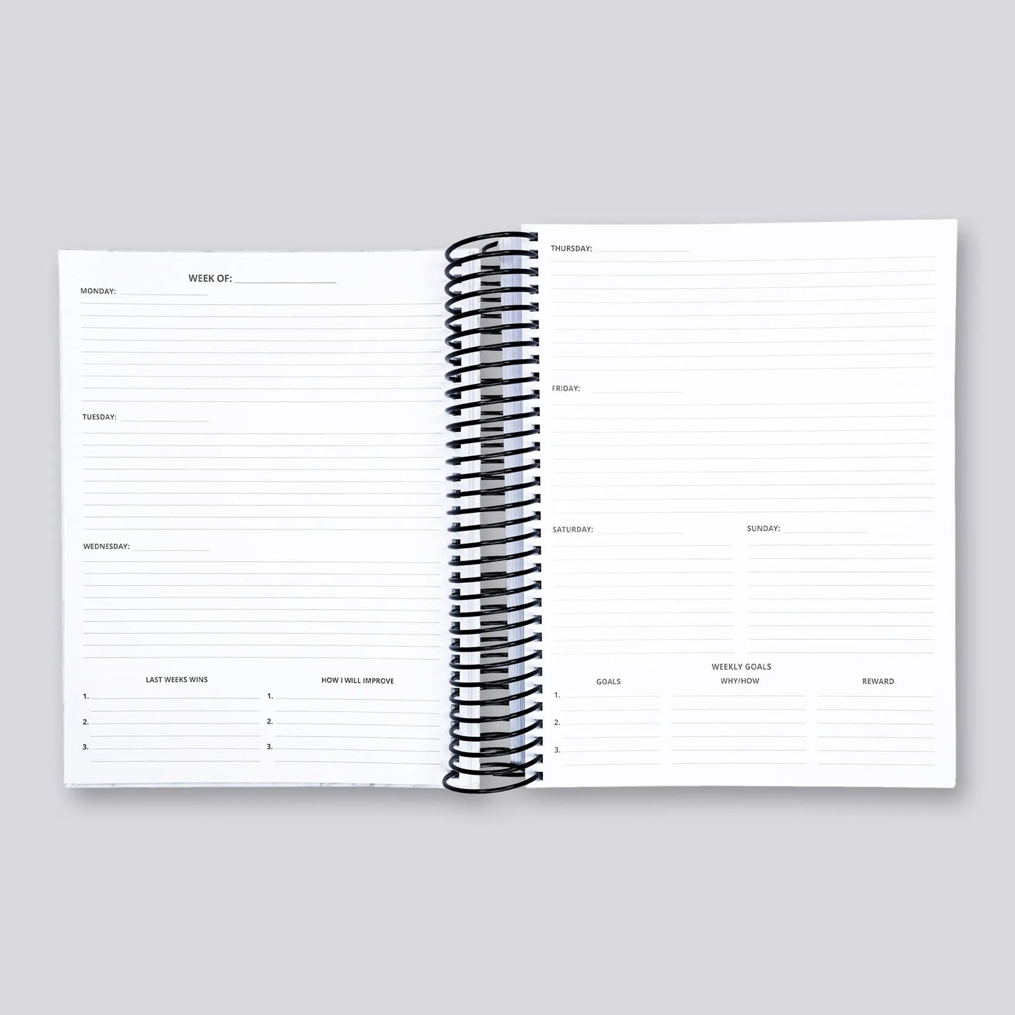 personal planner Weekly planning section