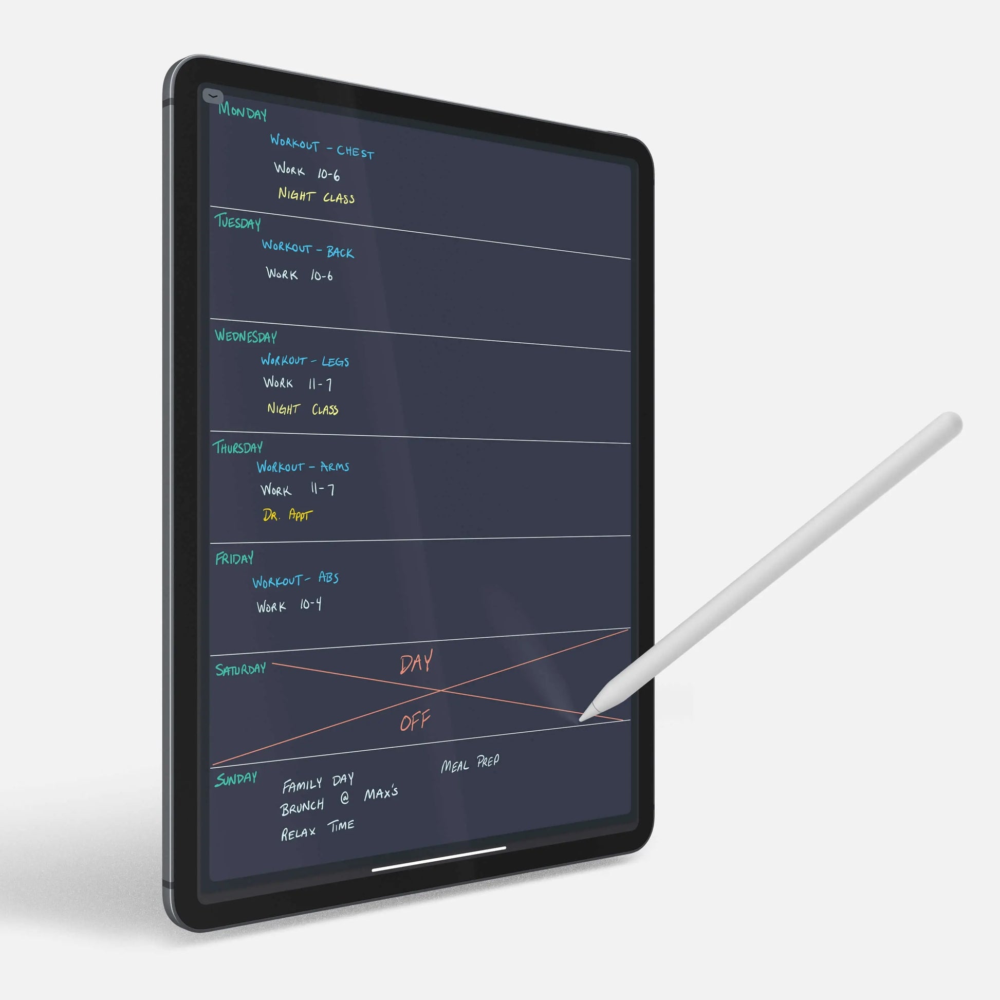 digital notebook weekly planner
