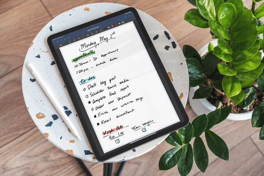 digital bullet journal daily spread example