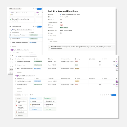 Notion Student Planner
