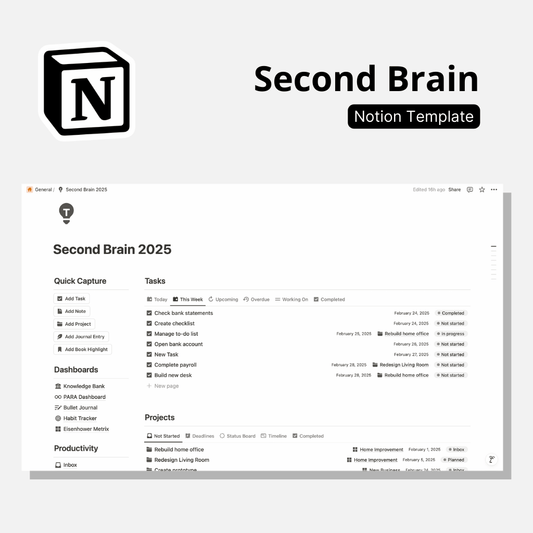 Notion Second Brain Template