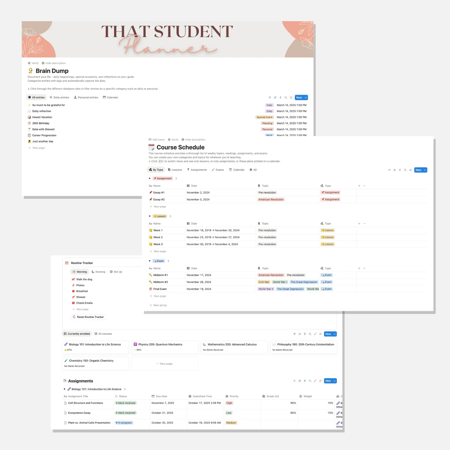 Notion Student Planner