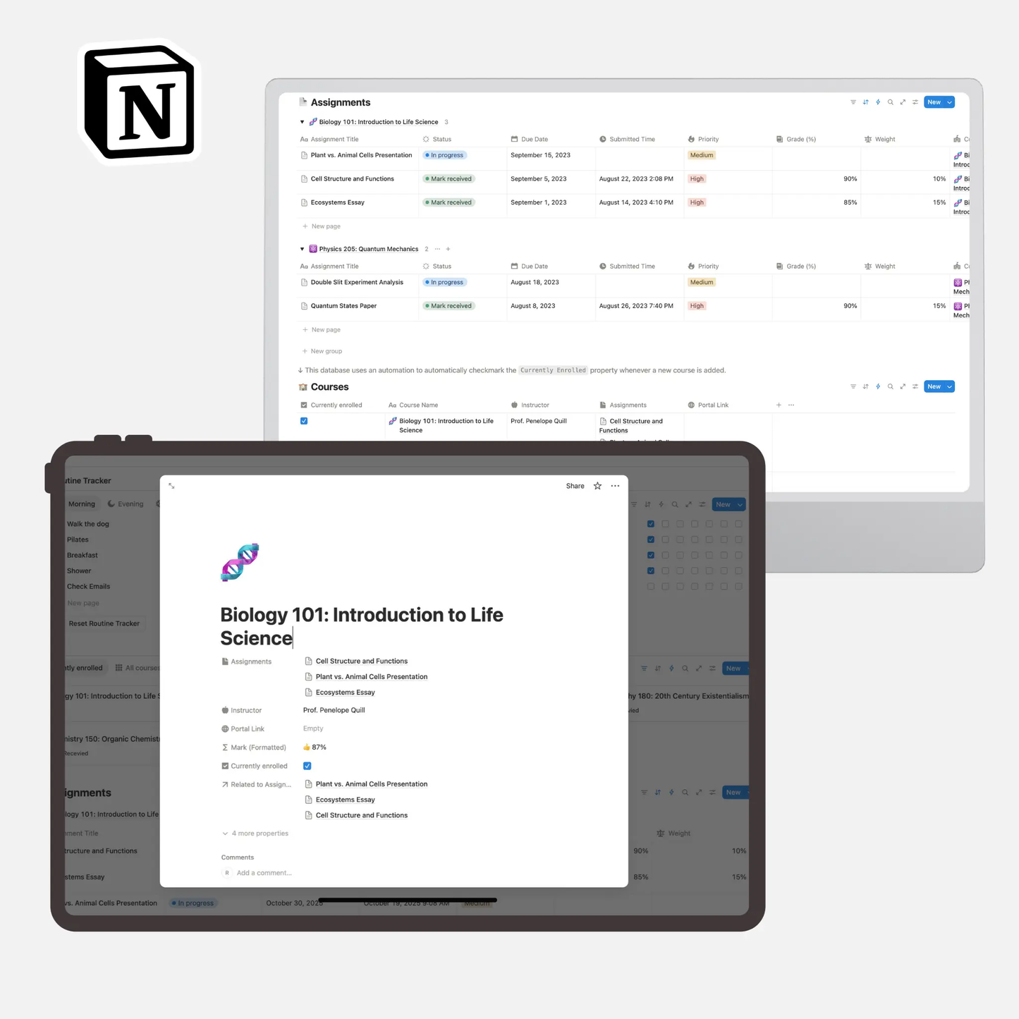 Notion Student Planner