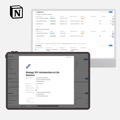 Notion Student Planner