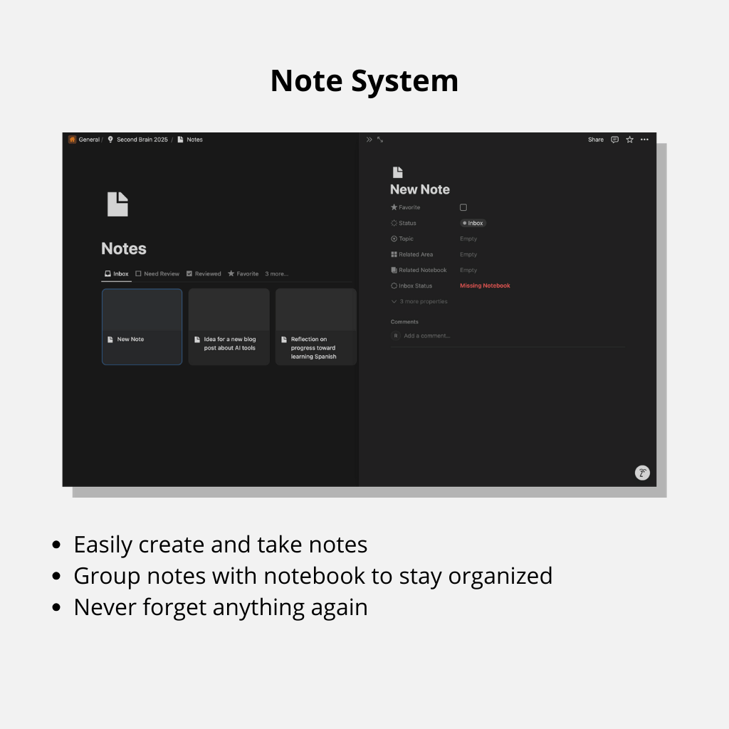 Notion Second Brain Template