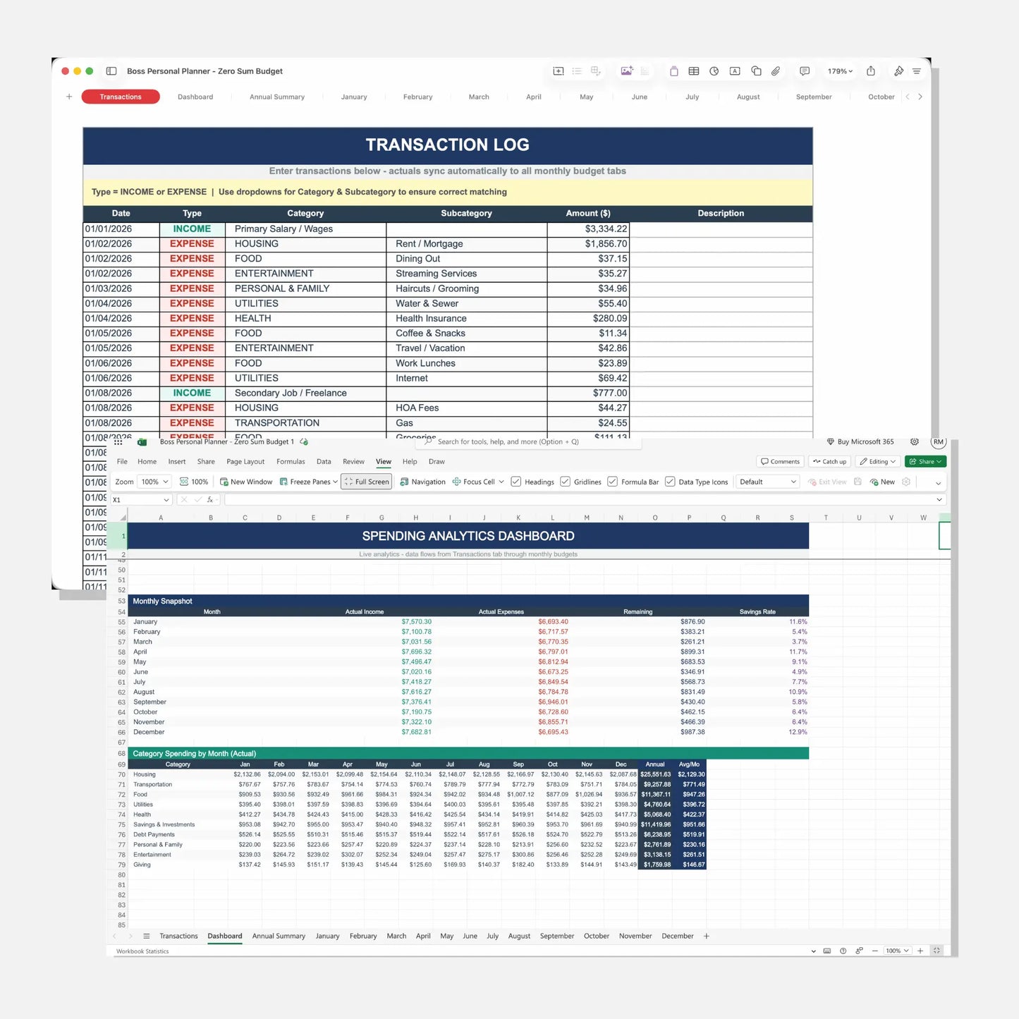 Zero Based Budget Spreadsheet