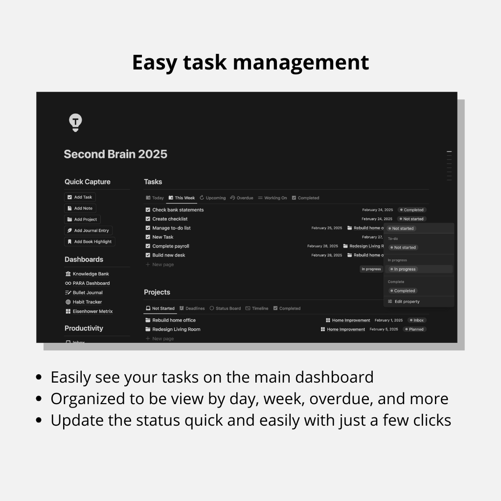 Notion Second Brain Template