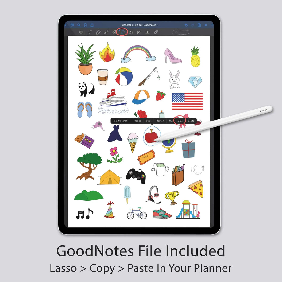 Digital Stickers Fun Pack - Cute Digital Stickers for Goodnotes + PNG ...