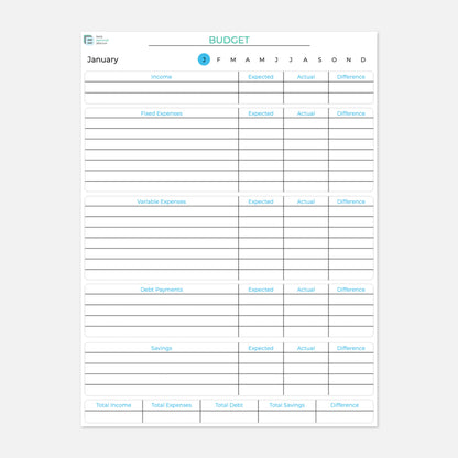 monthly expense page