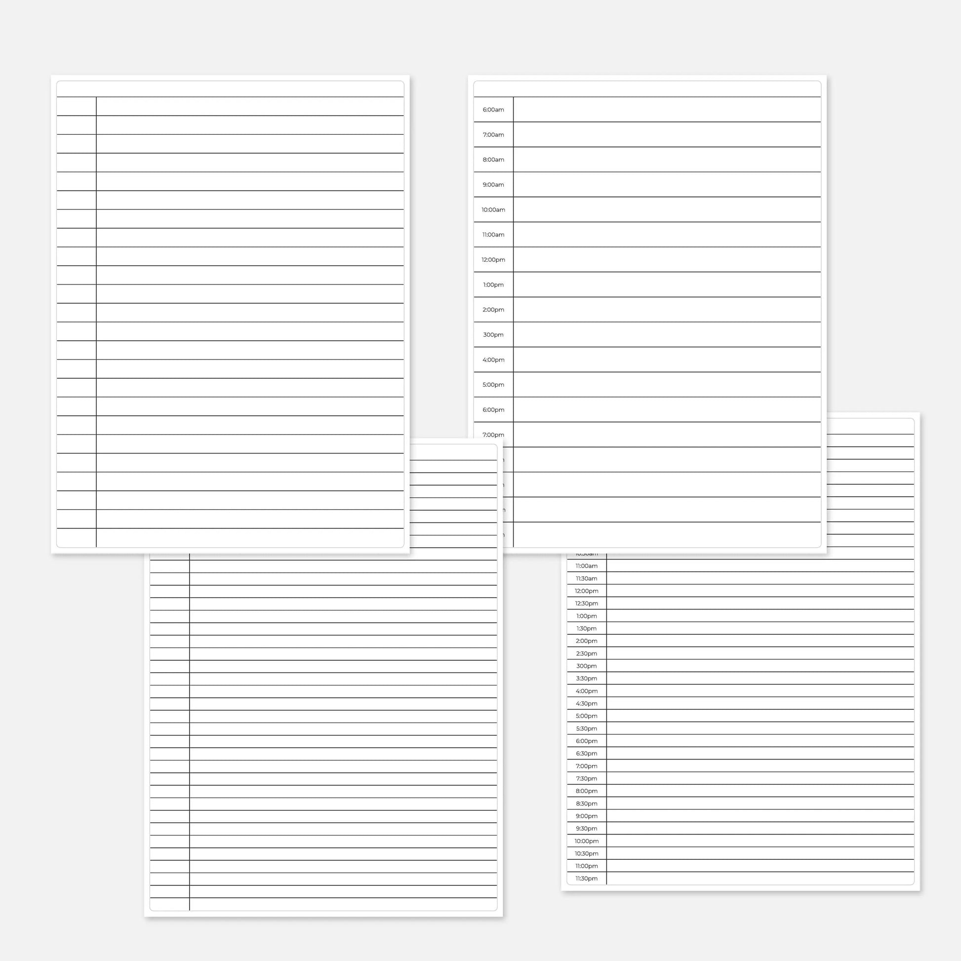 1 100 Numbered Paper Template