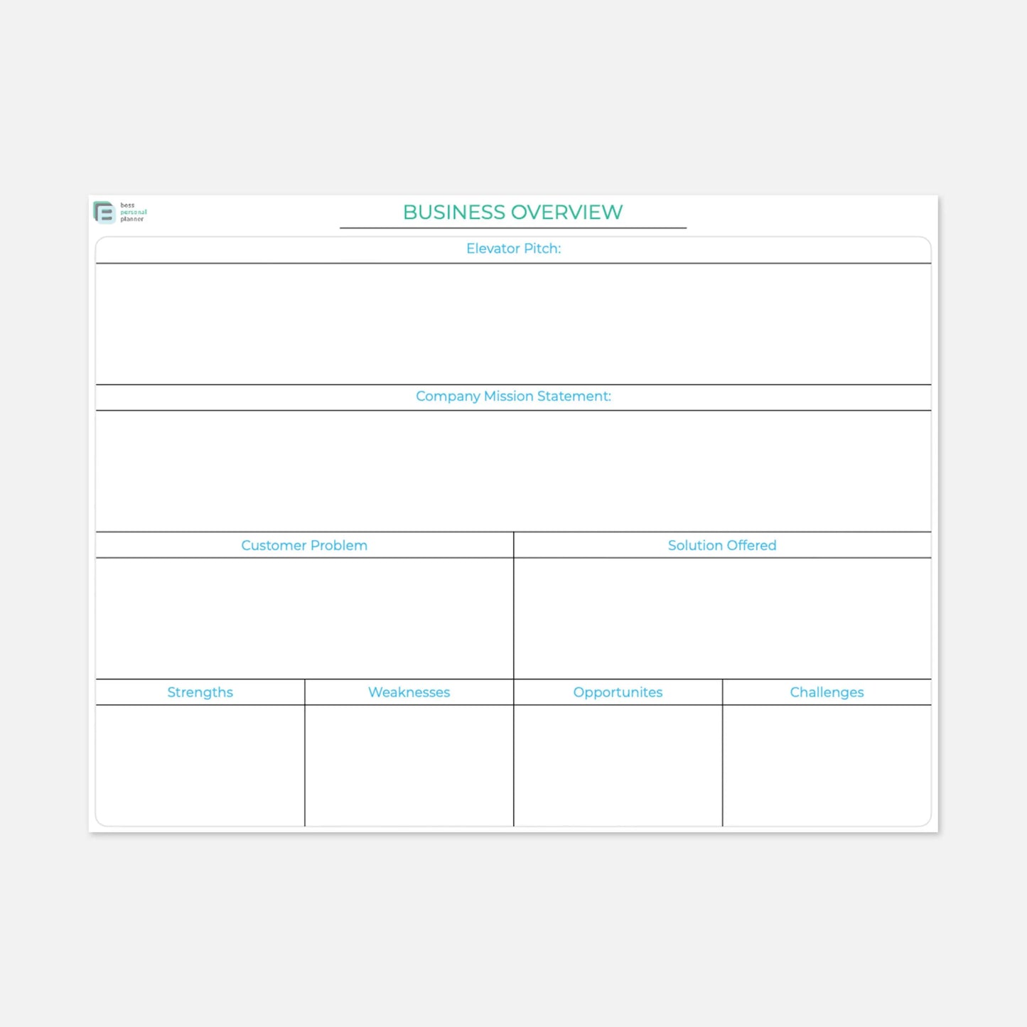 Printable Business Planner