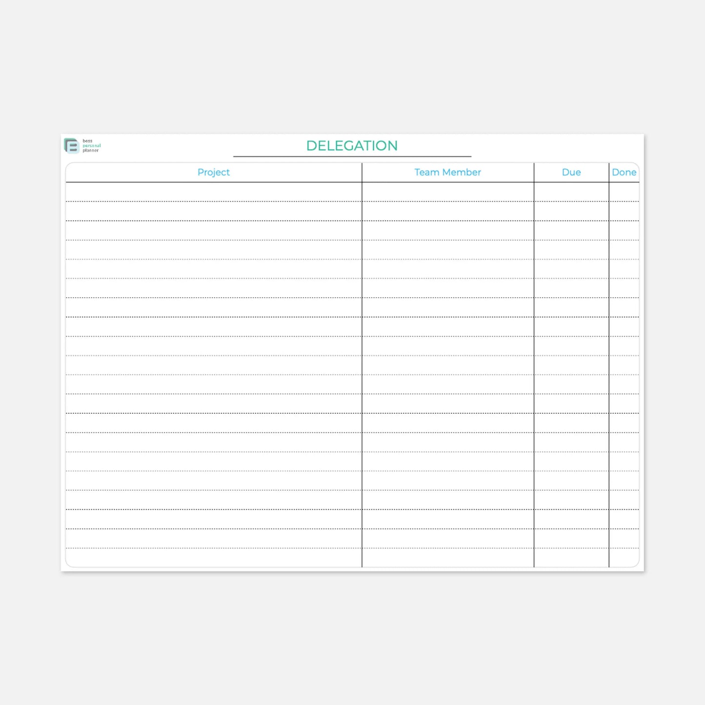 Printable Business Planner