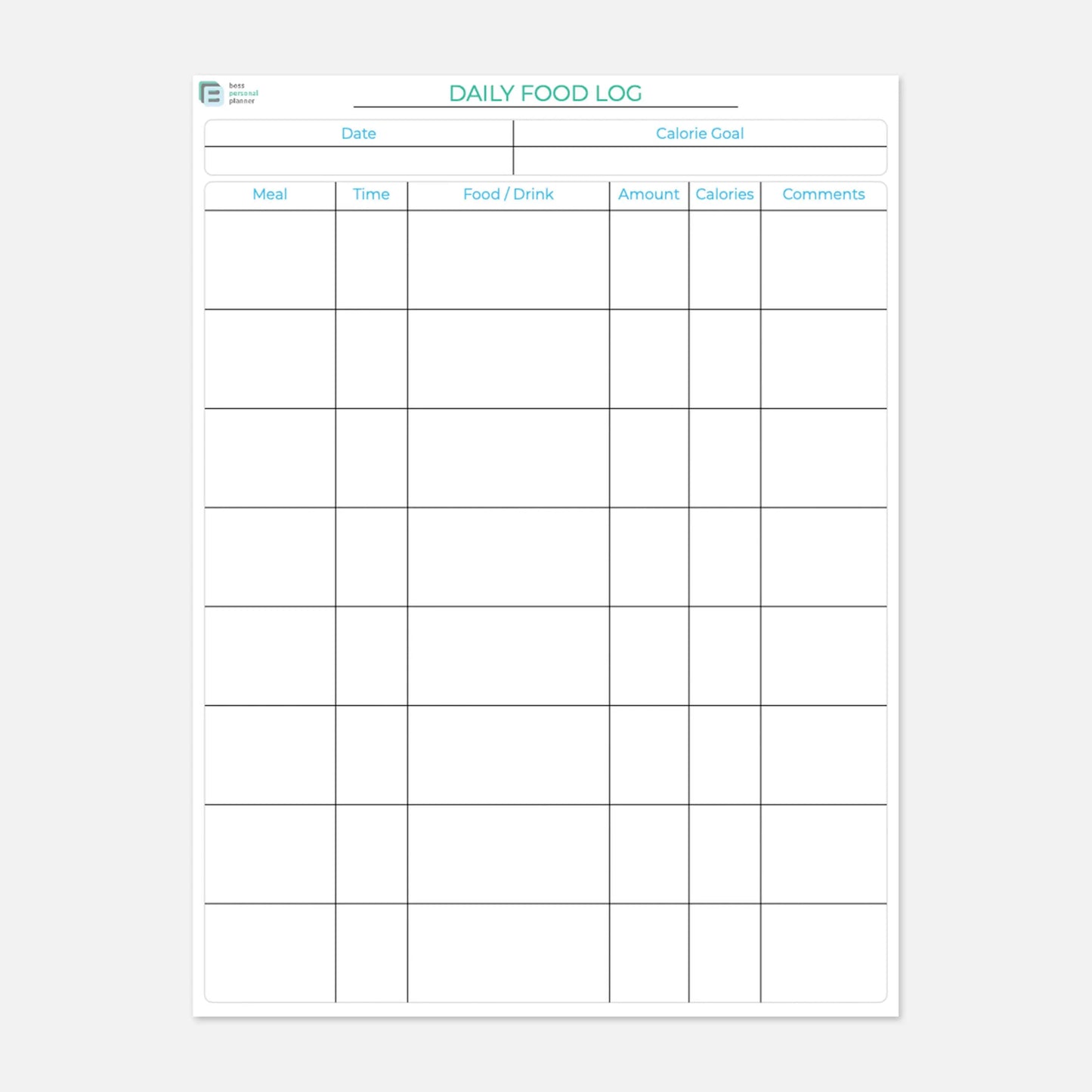 Printable Fitness Planner