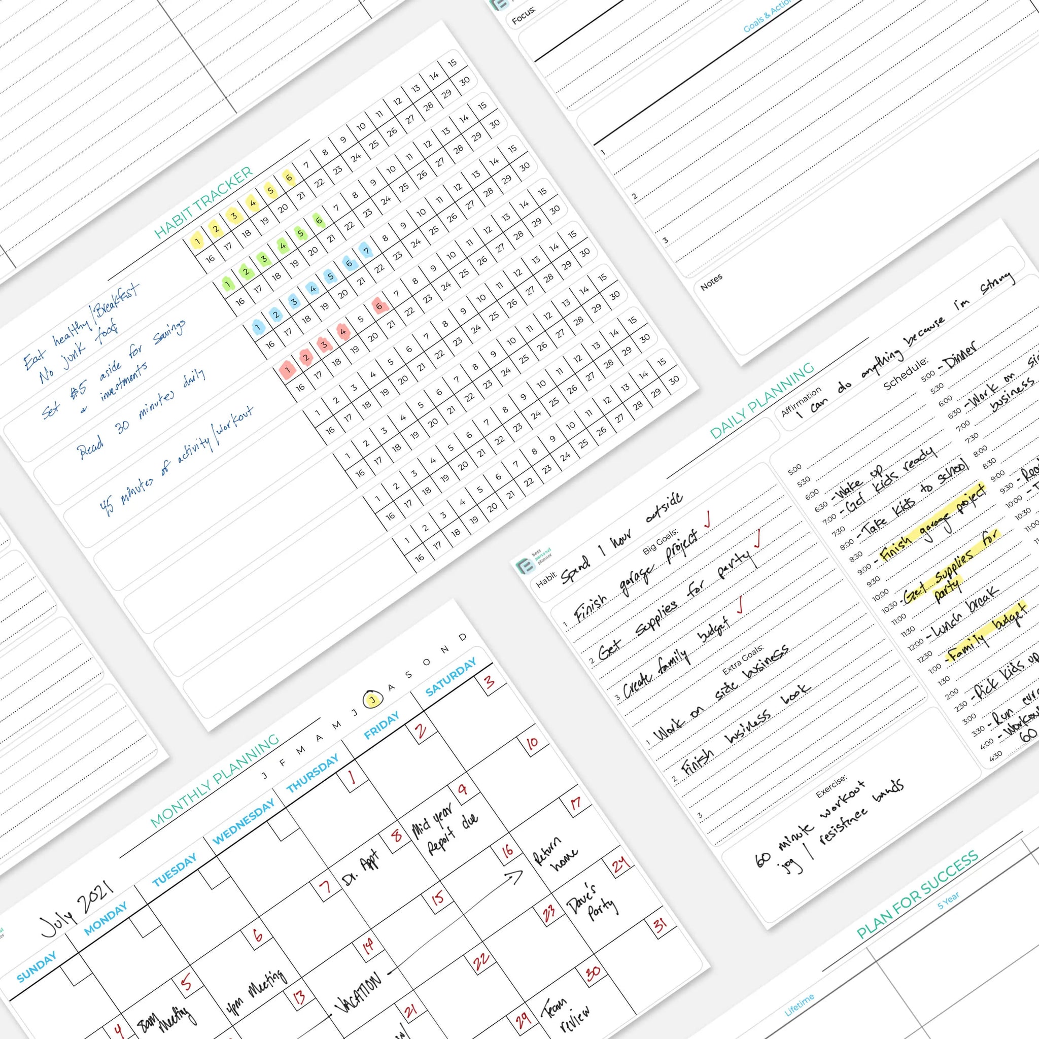 Printable Daily Planner Personal Planner PDF Template Boss Personal