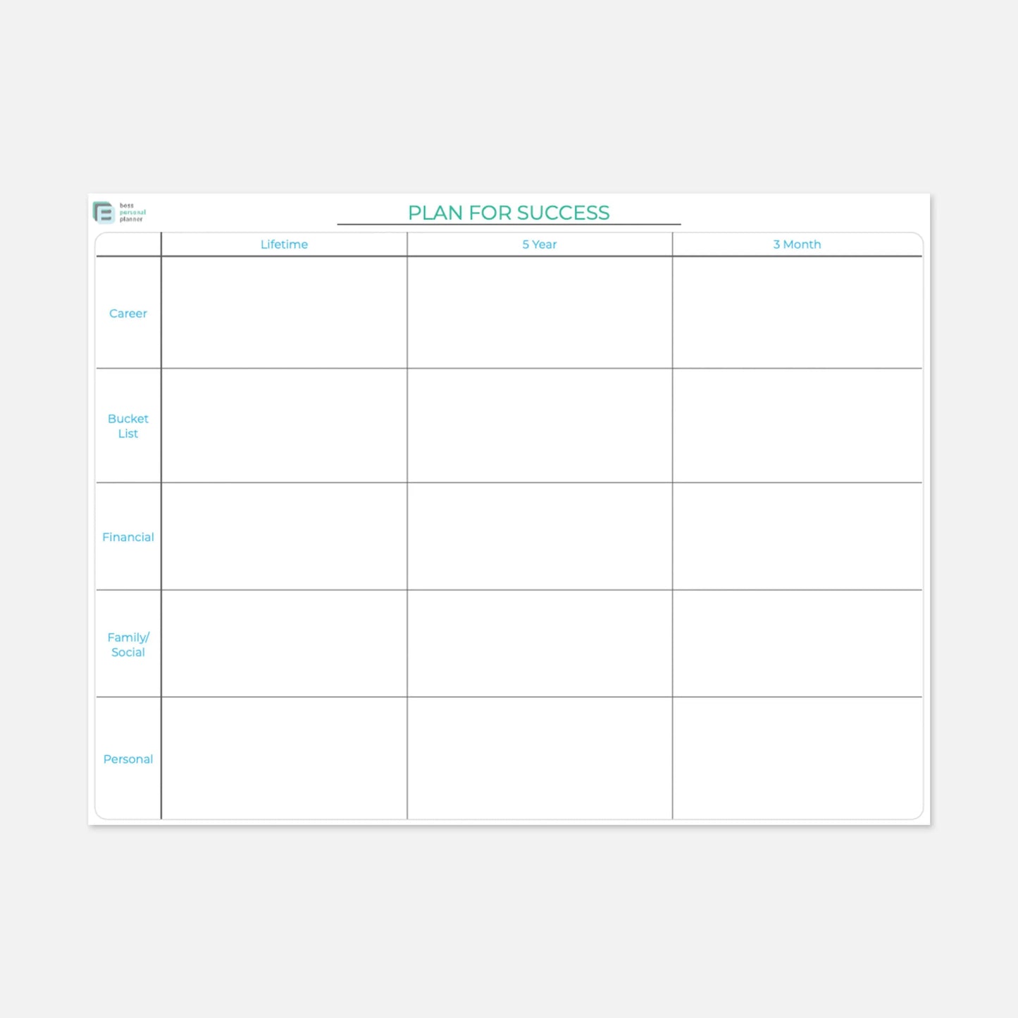 plan for success planner templates