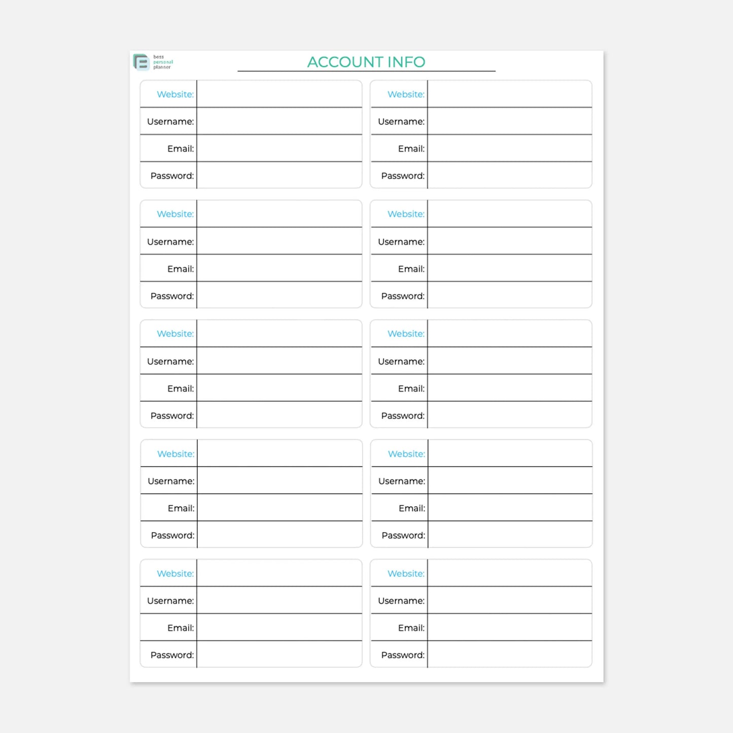 Printable Student Planner