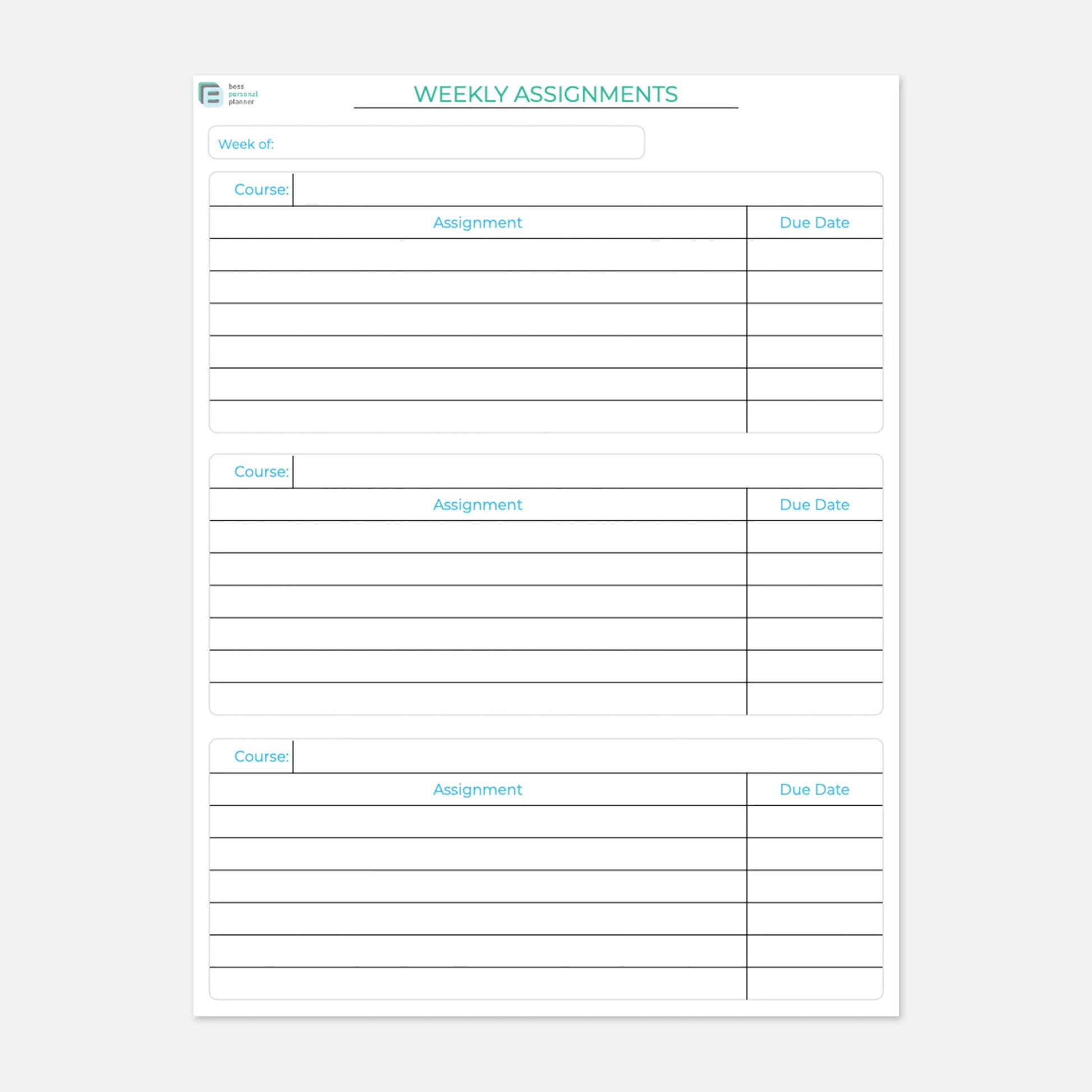 Printable Student Planner - PDF Academic Templates - Download Now – Boss Personal Planner printable-student-planner-pdf-academic-templates-download-now-boss-personal-planner