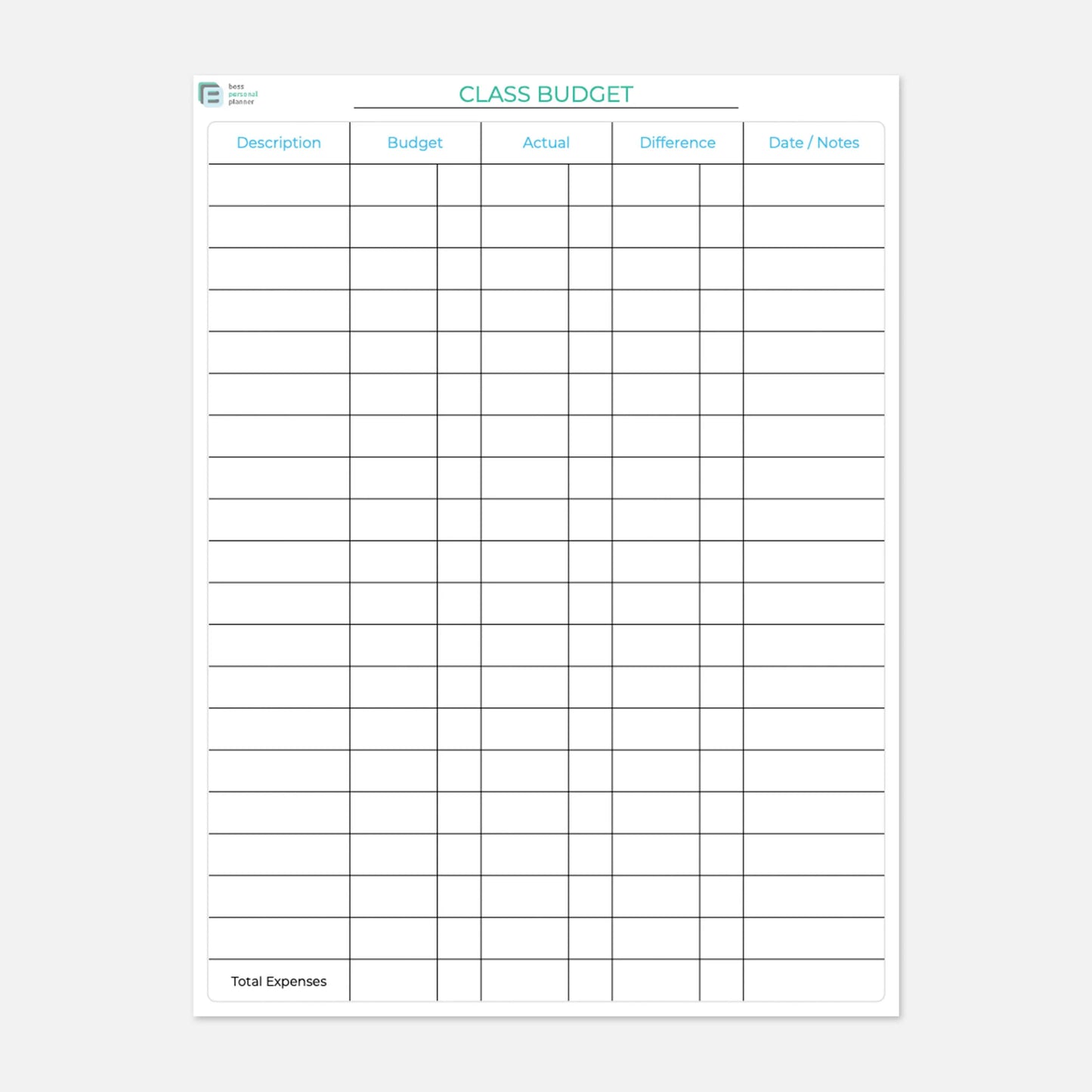 Printable Teacher Planner