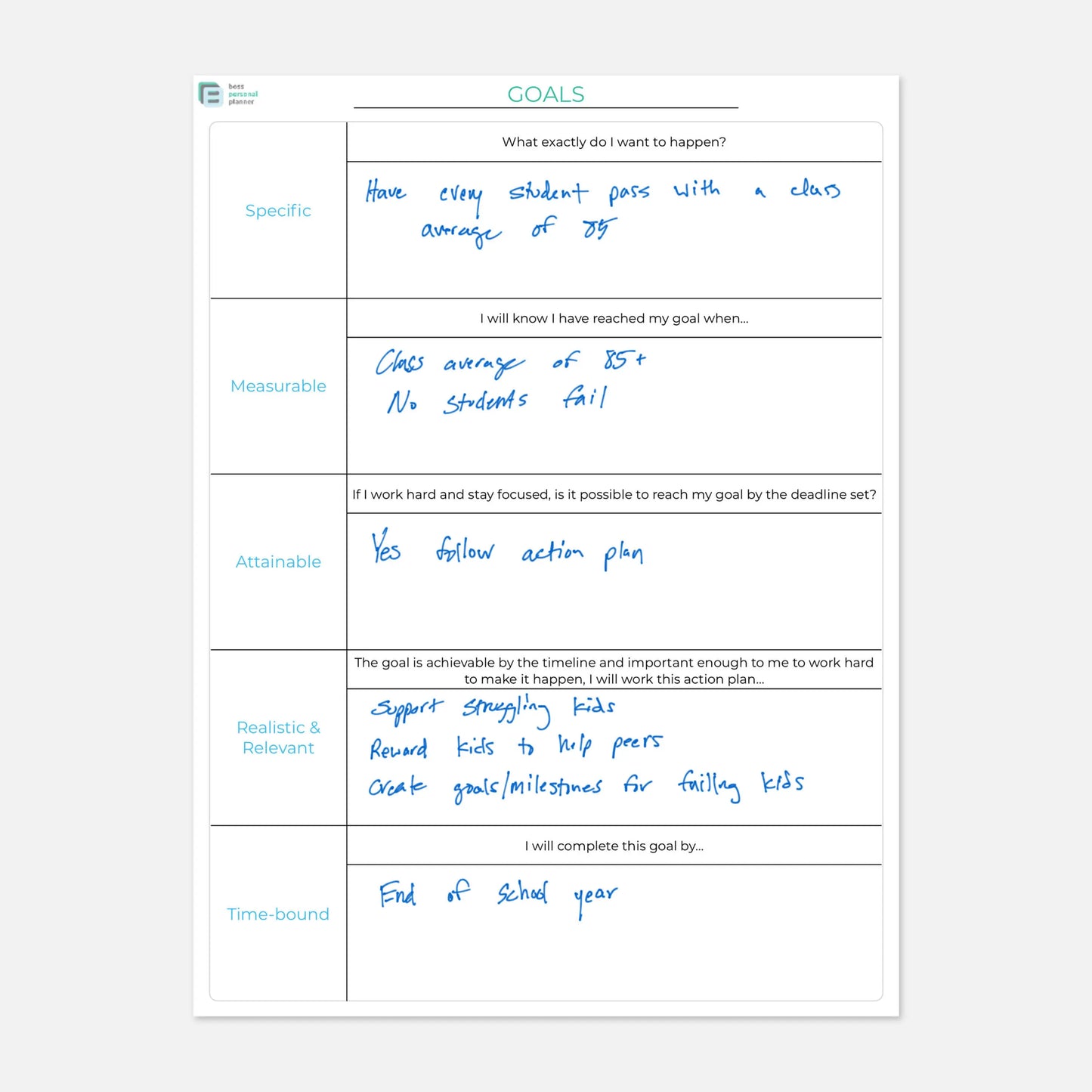 Printable Teacher Planner