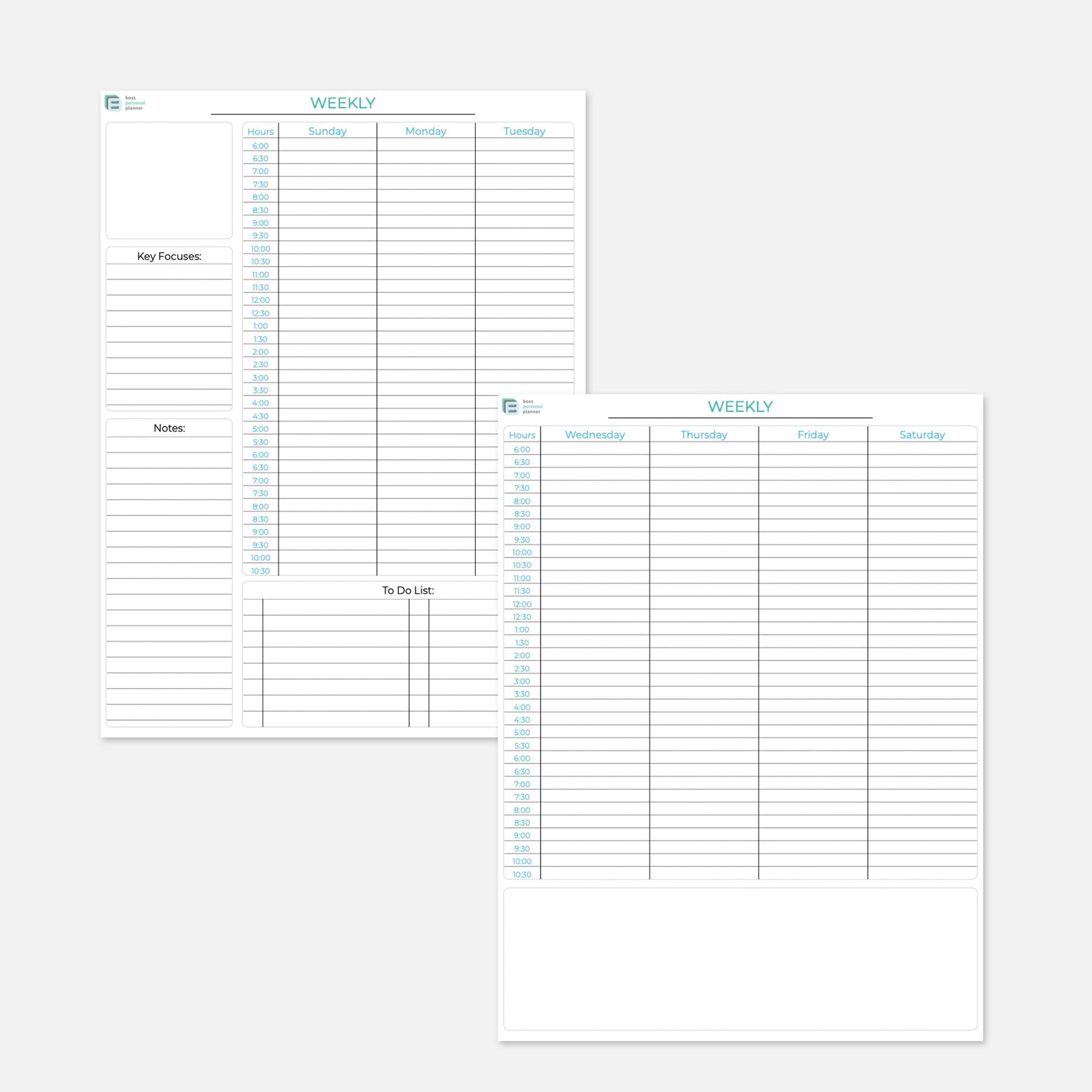 Daily Productivity Planner  Printable PDF – You are Loved Templates