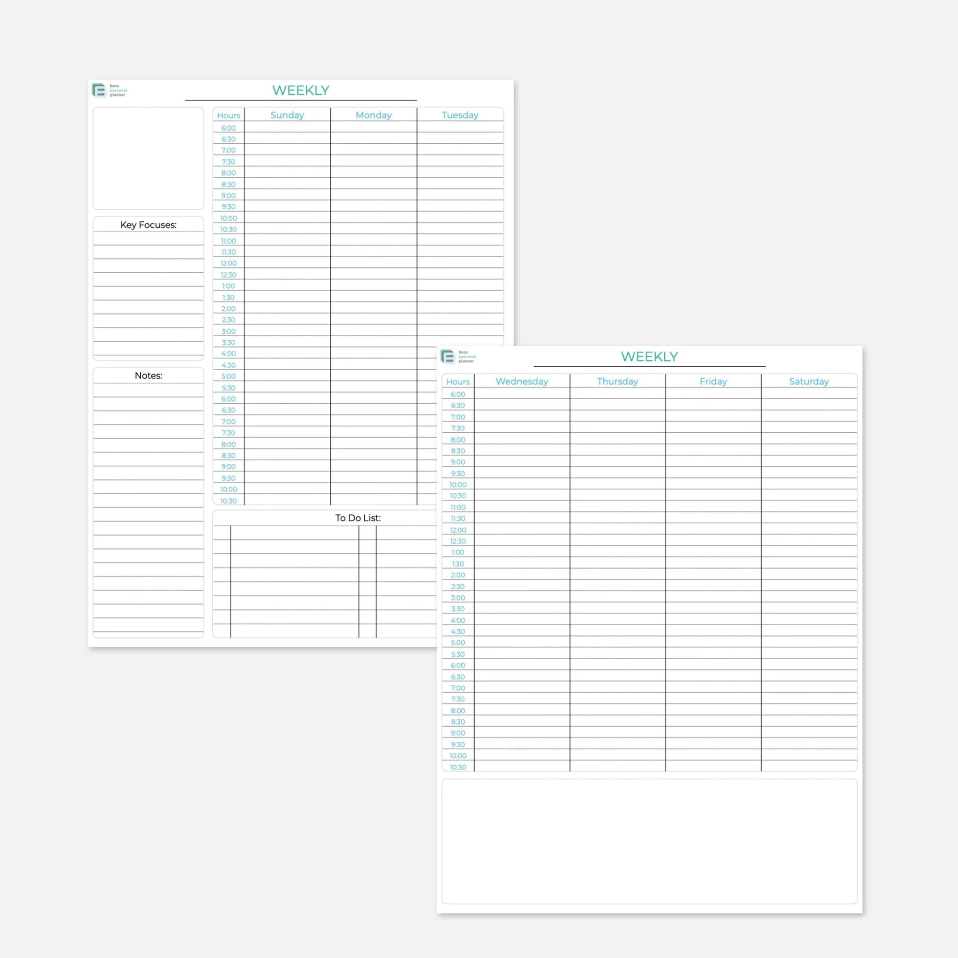 Printable Life Planner PDF - Weekly + Budget + Fitness Templates – Boss Personal Planner printable-life-planner-pdf-weekly-budget-fitness-templates-boss-personal-planner