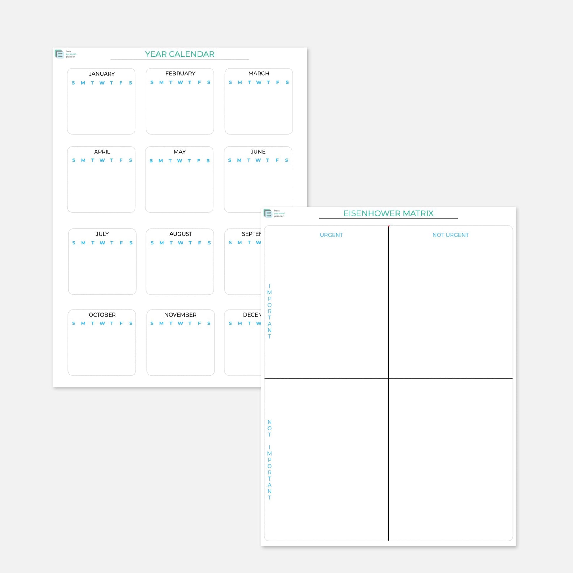 DAILY, WEEKLY AND MONTHLY PLANNER, BUNDLE PDF, AGENDA