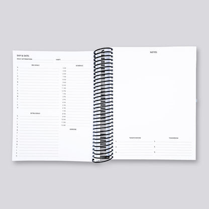 undated planner with 2 pages for best daily planning